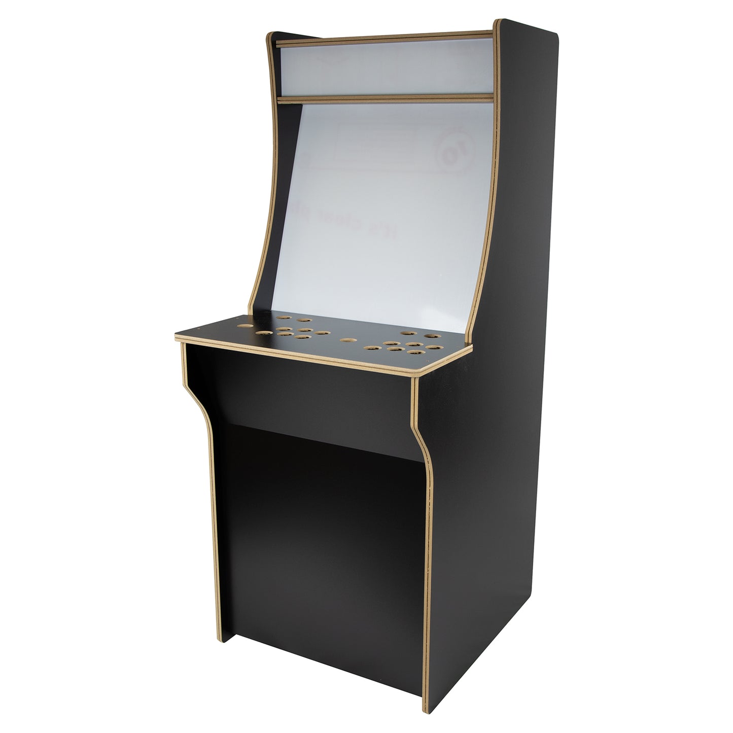 2 Player 3/4 Size Upright Arcade Cabinet Flat Pack Kit - Black