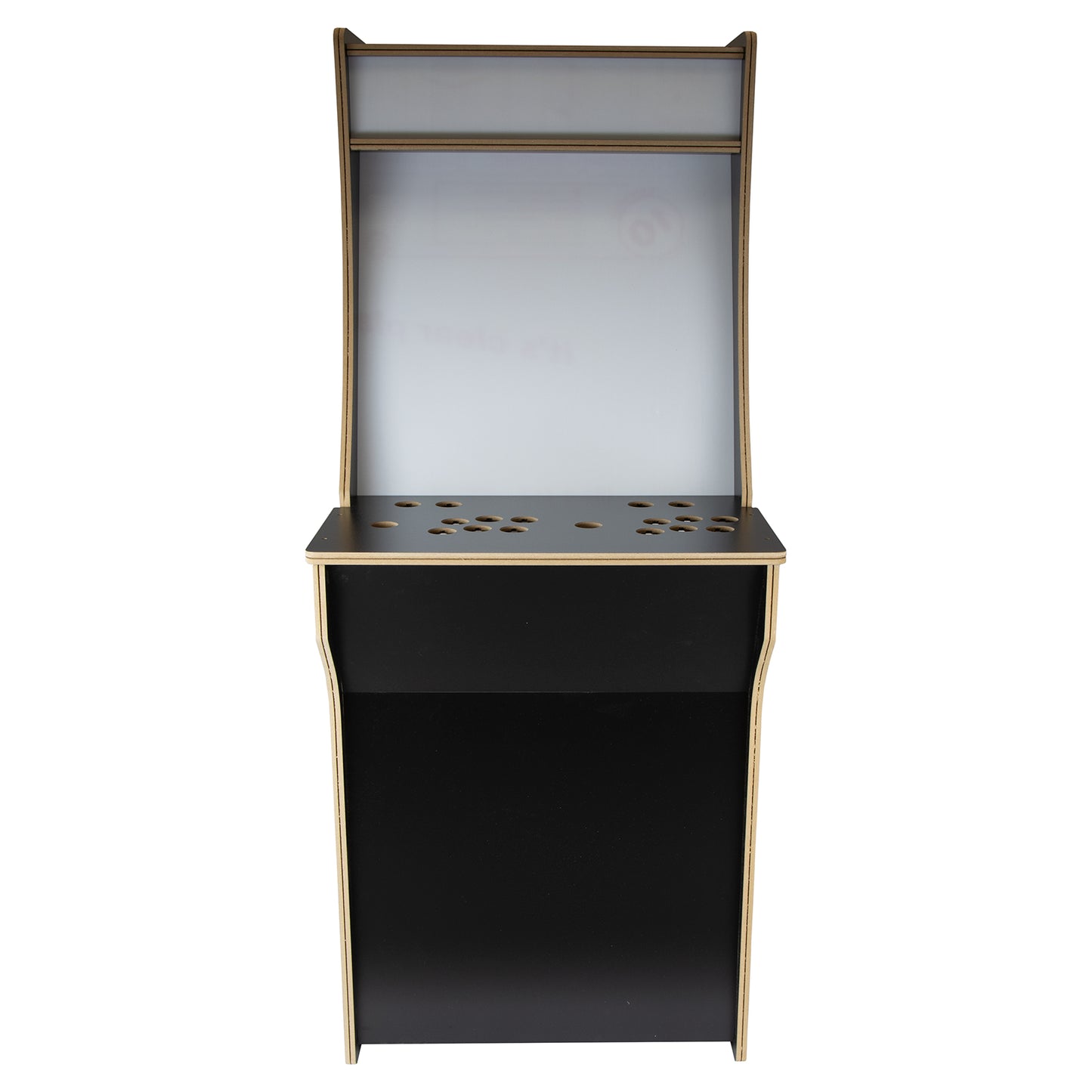 2 Player 3/4 Size Upright Arcade Cabinet Flat Pack Kit - Black